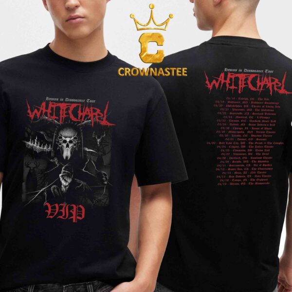 Whitechapel Band Hymns In Dissonance Tour 2025 Two Sided T-Shirt