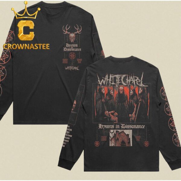 Whitechapel Inverted Cross Hymns In Dissonance Album Collection All Over Print Long Sleeve Sweater