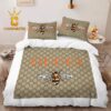 Best Gucci Bee Blind For Love Fashion Logo Premium Luxury Brand Bedding Set Home Decor Duvet Cover Set