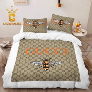 Best Gucci Bee Hot Fashion Logo Premium Luxury Brand Bedding Set Home Decor Duvet Cover Set