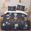 Best Gucci Grey Limited Luxury Brand Bedding Set Home Decor Duvet Cover Set