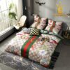 Best Gucci Bee Blind For Love Fashion Logo Premium Luxury Brand Bedding Set Home Decor Duvet Cover Set