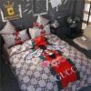 Best Gucci Logo Black Luxury Brand Bedding Set Home Decor Duvet Cover Set