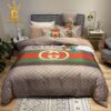 Best Gucci Logo Luxury Brand Bedding Set Bedroom Home Decor Bedspread Duvet Cover Set