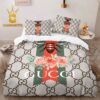 Best Gucci New Hot Fashion Logo Premium Luxury Brand Bedding Set Home Decor Duvet Cover Set