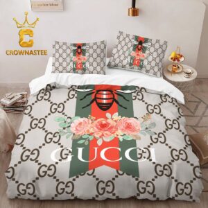 Best Gucci New Fashion Logo Premium Luxury Brand Bedding Set Home Decor Duvet Cover Set