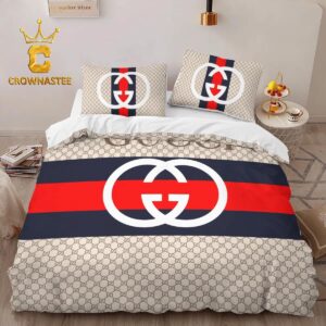 Best Gucci New Hot Fashion Logo Premium Luxury Brand Bedding Set Home Decor Duvet Cover Set