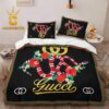 Best Gucci Pooh Logo Luxury Brand Bedding Set Bedspread Bedroom Home Decor Duvet Cover Set