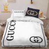 Best Gucci White Mickey New Hot Logo Luxury Brand Bedding Set Home Decor Duvet Cover Set