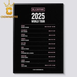 Blackpink 2025 World Tour Dates Home Decor Poster Canvas