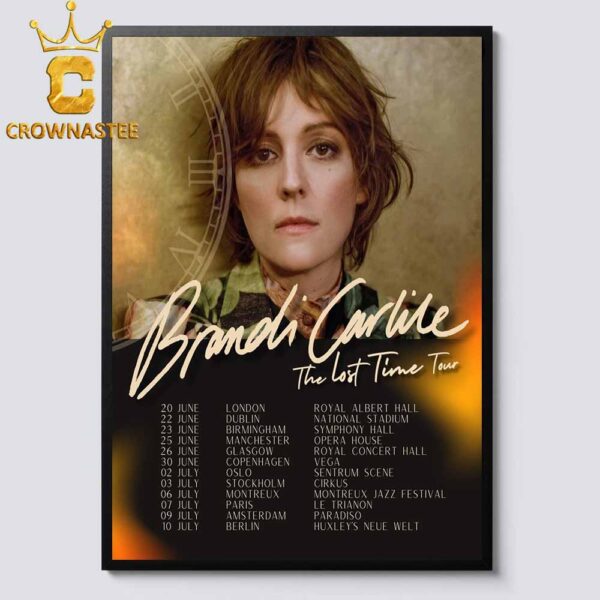 Brandi Carlile The Last Time 2025 Tour Dates UK Europe Schedule Home Decor Poster Canvas