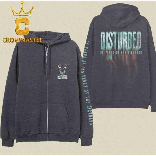 Disturbed The Sickness 25 Years Anniversary All Over Print Zip Hoodie