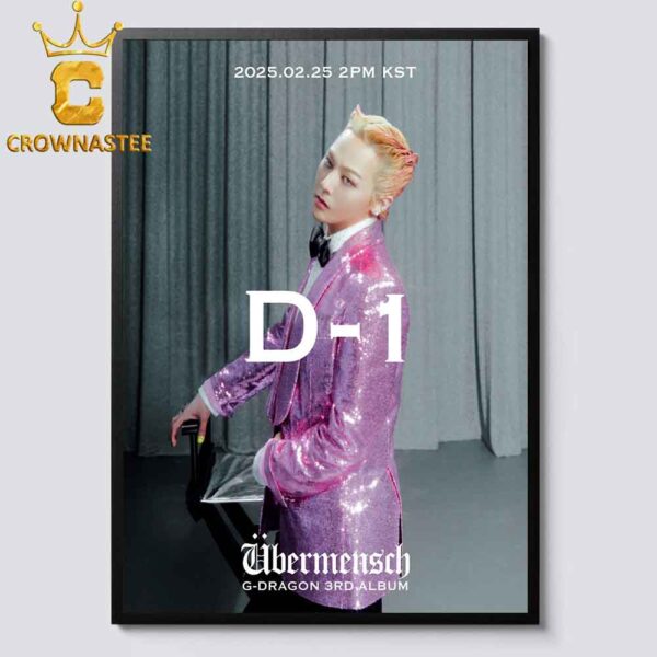 G Dragon 3rd D-1 Album Ubermensch February 25th 2025 Home Decor Poster Canvas