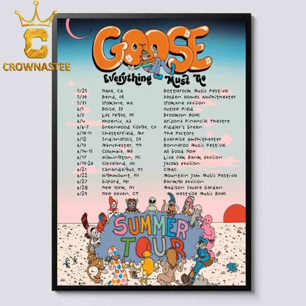 Goose The Band Everything Must Go 2025 Tour Dates Home Decor Poster Canvas