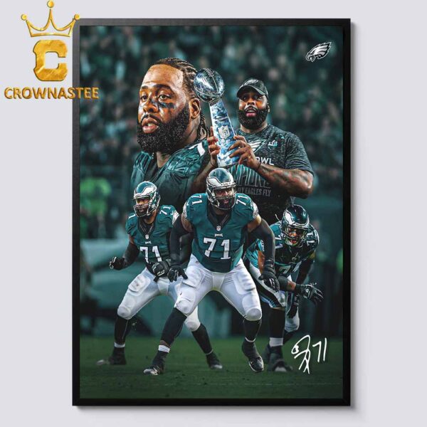 Jason Peters Philadelphia Eagles NFL Retirement Signed Home Decor Poster Canvas