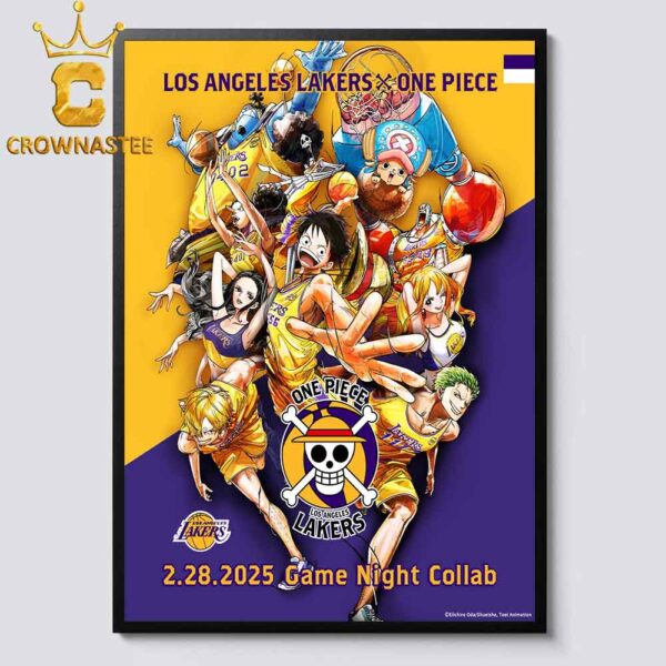 Los Angeles Lakers x One Piece Game Night Collab On February 28th 2025 Home Decor Poster Canvas