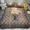 Luxury Brand Louis Vuitton x Supreme Blue Monogram Edition Background Comforter Bedding Sets