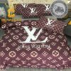 Louis Vuitton Bear Big Logo Bedding Sets Duvet Cover Bedspread