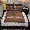 Louis Vuitton Big Logo Comforter Black White Bedding Sets Bedroom Duvet Cover