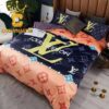 Louis Vuitton Big Logo Comforter Black White Bedding Sets Bedroom Duvet Cover