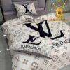 Louis Vuitton Big Logo Comforter Pink Bedding Sets