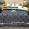 Louis Vuitton Big Logo White Comforter Bedding Sets