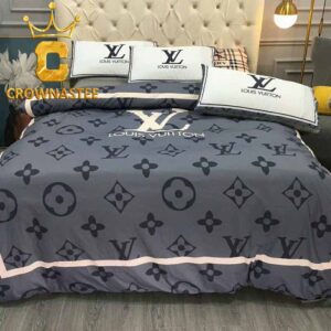 Louis Vuitton Big Logo Grey Comforter Bedding Sets