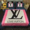 Louis Vuitton Luxury Pattern Grey Bedding Sets Duvet Cover Bedspread