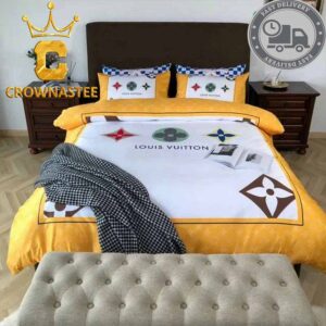 Louis Vuitton Pattern Luxury Bedding Sets Duvet Cover King Size Bedsheet