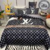 Louis Vuitton Pattern Luxury Brand Comforter Brown Bedding Sets