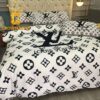 Louis Vuitton Pattern Luxury White Bedding Sets Duvet Cover Bedroom