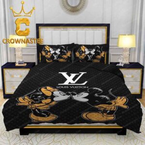 Louis Vuitton x Supreme Mickey Mouse Big Logo Comforter Bedding Sets