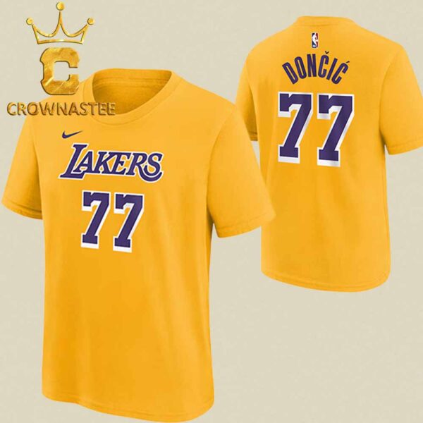 Luka Doncic Los Angeles Lakers Icon Name And Number All Over Print T Shirt