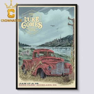 Luke Combs Auckland Show 2025 Eden Park On January 17th 18th Australia New Zealand Tour Home Decor Poster Canvas