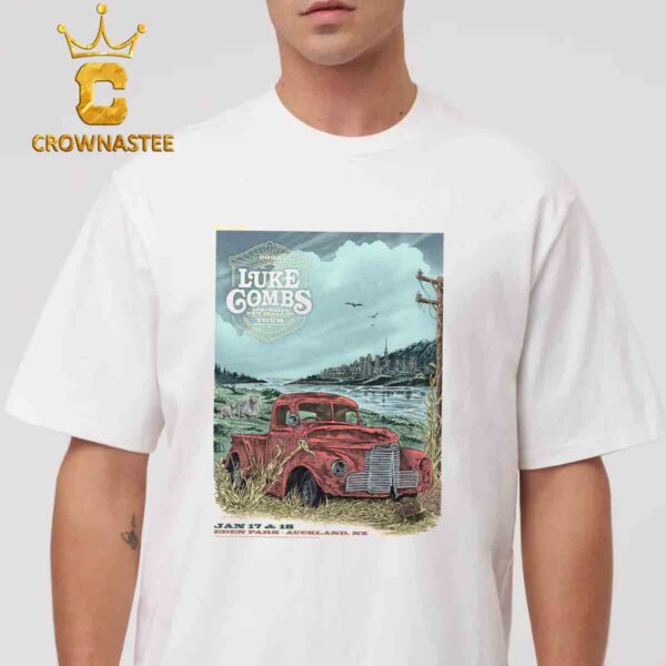 Luke Combs Auckland Show 2025 Eden Park On January 17th 18th Australia New Zealand Tour Unisex T-Shirt