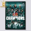 Philadelphia Eagles NFL Super Bowl LIX Champhions Fifty Nine Home Decor Poster Canvas