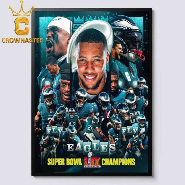 Philadelphia Eagles Super Bowl LIX Champhions Home Decor Poster Canvas