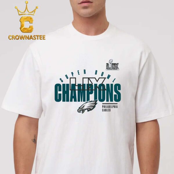 Philadelphia Eagles Super Bowl LIX Champions Iconic Victory Lone Sleeve Sweatshirt T-Shirt