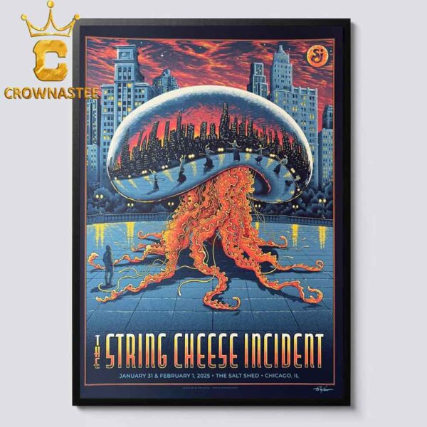 The String Cheese Incident The Salt Shed Chicago IL On January 31st And February 1st 2025 Home Decor Poster Canvas