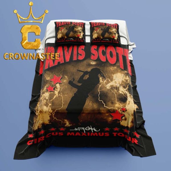 Travis Scott Circus Maximus Tour Bedding Set Bedspread Duvet Cover Set