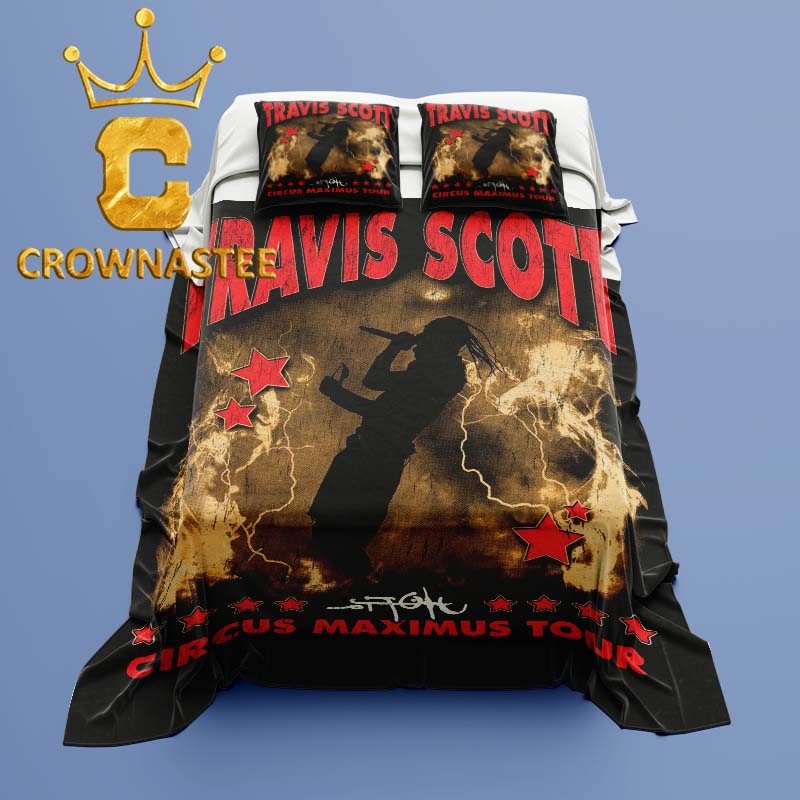 Travis Scott Circus Maximus Tour Bedding Set Bedspread Duvet Cover Set Travis Scott Circus Maximus Tour Bedding Set Bedspread Duvet Cover Set