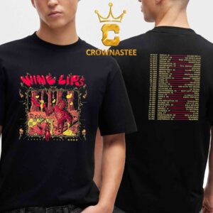 Wine Lips Band Europe 2025 Tour Dates Two Sided T-Shirt