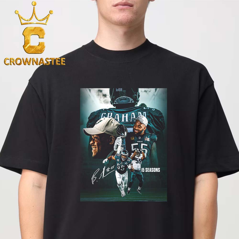 Brandon Graham Philadelphia Eagles NFL Retirement 15 Seasons Signed Unisex T-Shirt Hoodie Sweater Brandon Graham Philadelphia Eagles NFL Retirement 15 Seasons Signed Unisex T-Shirt Hoodie Sweater