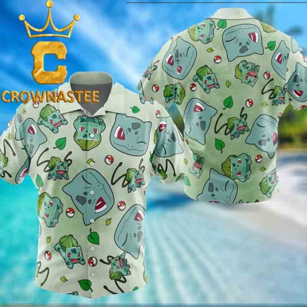 Bulbasaur Pokemon Pattern Summer Vibes Aloha Hawaiian Shirt