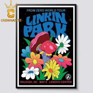 Linkin Park Raleigh 2025 Lenovo Center NC On May 6th From Zero Tour Home Decor Poster Canvas