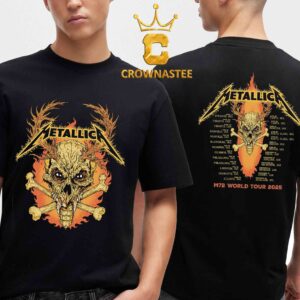 Metallica M72 World Tour Date 2025 Skull Two Sided T-Shirt