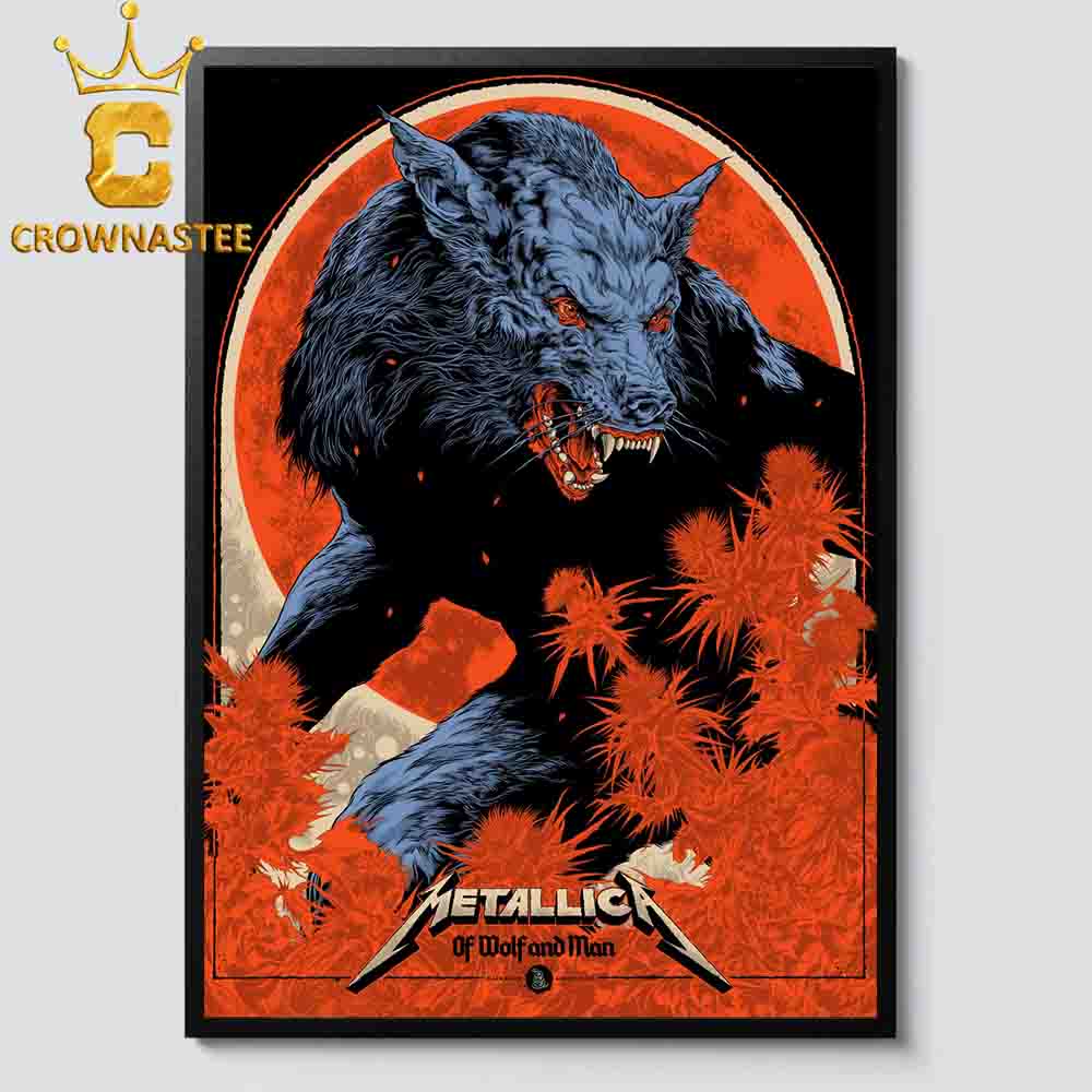 Metallica Of Wolf And Man The Black Album 30th Anniversary 2021 Home Decor Poster Canvas Metallica Of Wolf And Man The Black Album 30th Anniversary 2021 Home Decor Poster Canvas