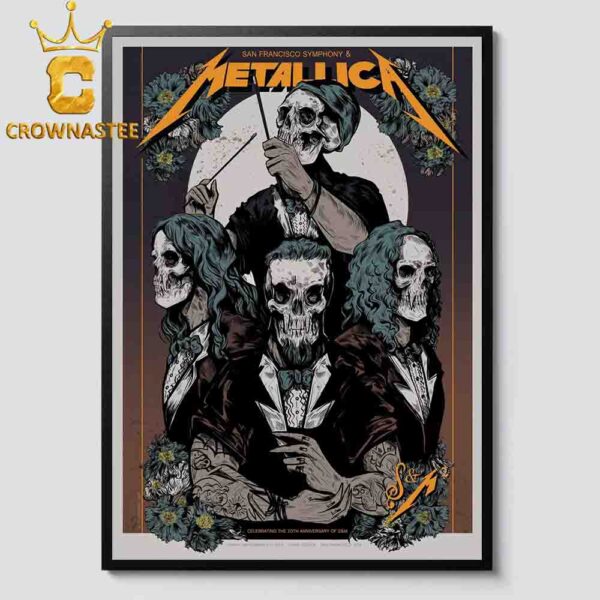 Metallica San Francisco CA 2019 Chase Center September 6th Night One The 20th Anniversary Of S&M Night 2 Home Decor Poster Canvas