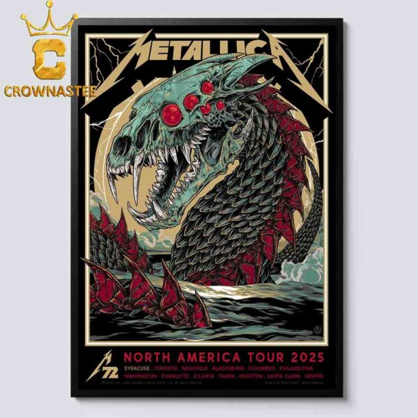 Metallica Syracuse 2025 JMA Wireless Dome M72 North America Tour On April 19th Pop Up Home Decor Poster Canvas