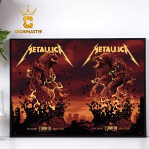 Metallica Toronto 2025 Rogers Centre April 24th 26th Day 1 Day 2 Match Up M72 World Tour Pop Up Home Decor Poster Canvas